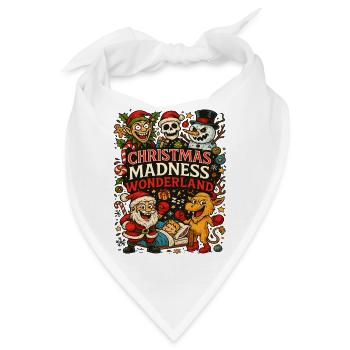Weihnachts Wahnsinns Wunderland - Bandana - Weiß - Vorne