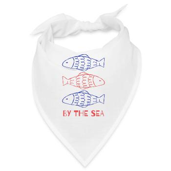Sardinen am Meer - Bandana - Weiß - Vorne