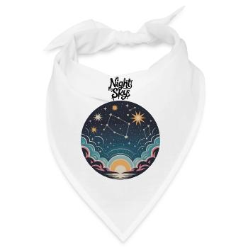 Nachthimmel - Bandana - Weiß - Vorne