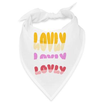 Liebe Lieblich Liebevoll - Bandana - Weiß - Vorne