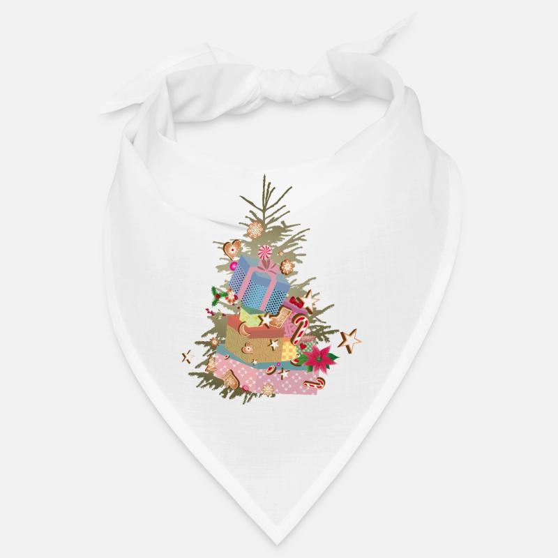 Christmas tree with gifts and gingerbread Bandana