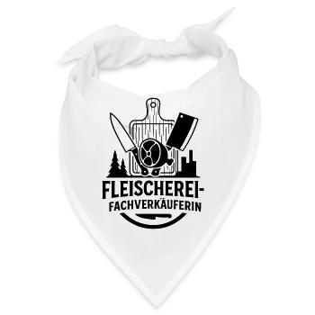 Fleischerei Fachverkäuferin - Bandana - Weiß - Vorne