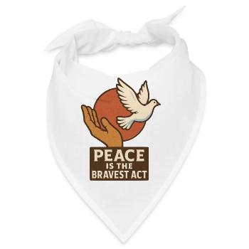 Frieden als tapferer Akt - Bandana - Weiß - Vorne