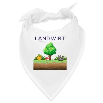 Landwirt Pixelwelt Ländliche Szene - Bandana - Weiß - Vorne