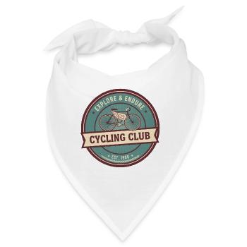Cycling Club Vintage: Erkunden & Durchhalten  - Bandana - Weiß - Vorne