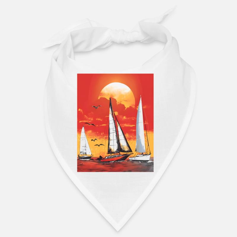 Coucher de soleil avec voilier Bandana