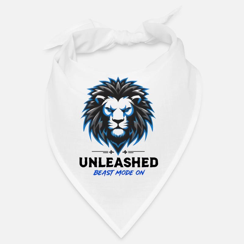 Blue Neon Lion Crest Unleashed Bandana