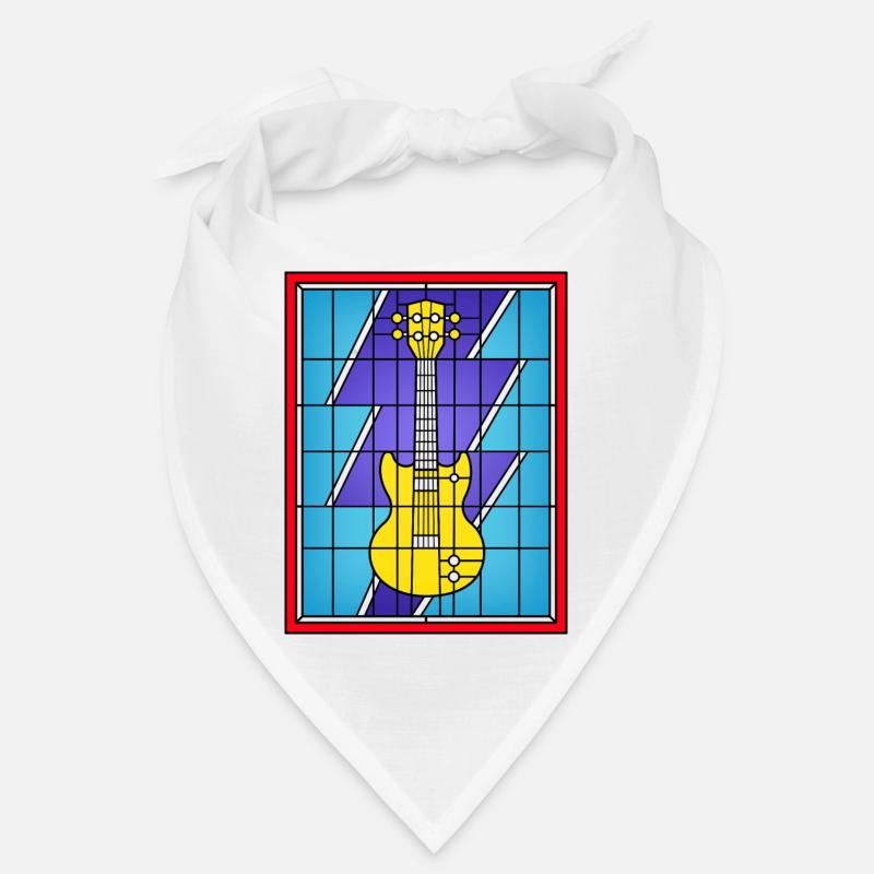 Buntglasgelbe E-Gitarre Bandana