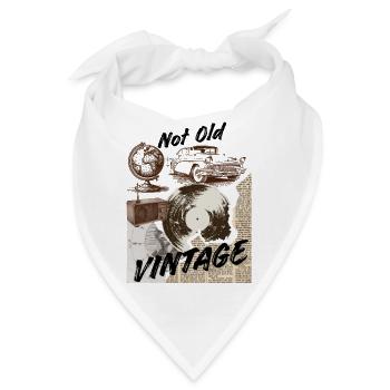 Vintage-Vinyl-Collage-Mashup - Bandana - Weiß - Vorne