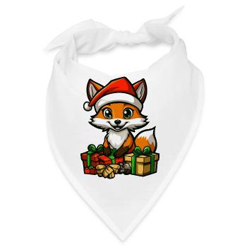 Fuchs Weihnachten Geschenke - Bandana - Weiß - Vorne