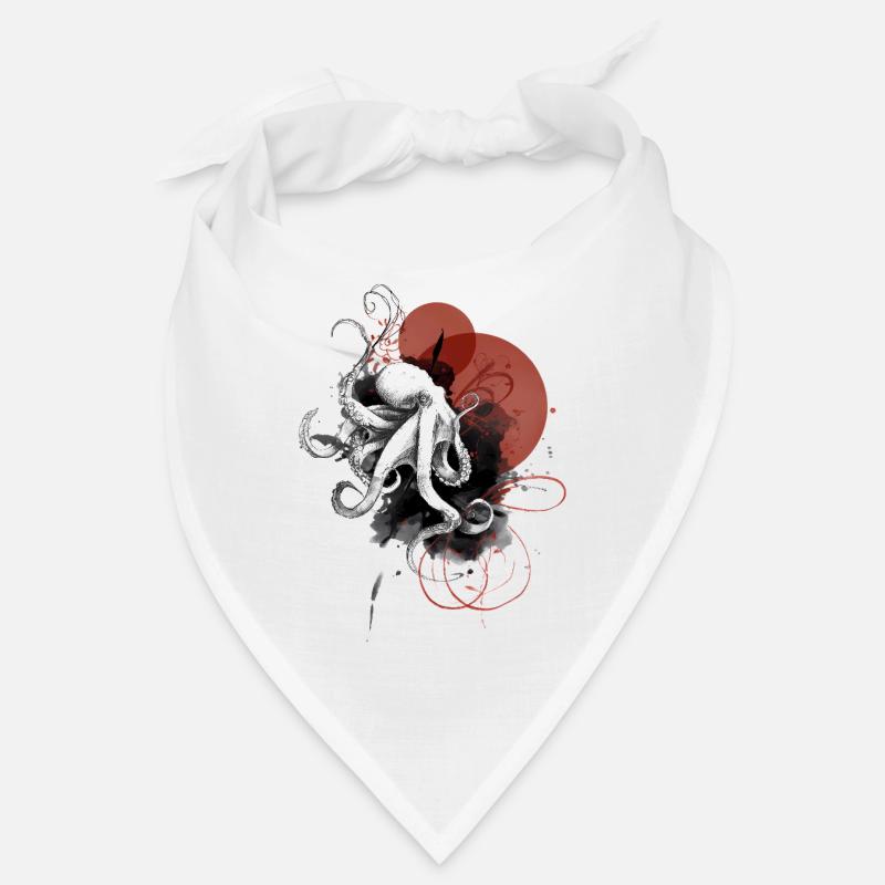 White Octopus – Artful Ink Style Bandana