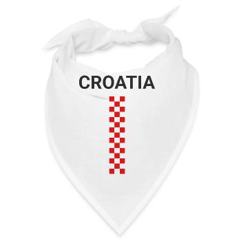 Vertikale Quadrate Kroatien - Bandana - Weiß - Vorne