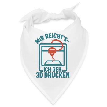 Mir reicht's ich geh 3D drucken - Bandana - Weiß - Vorne