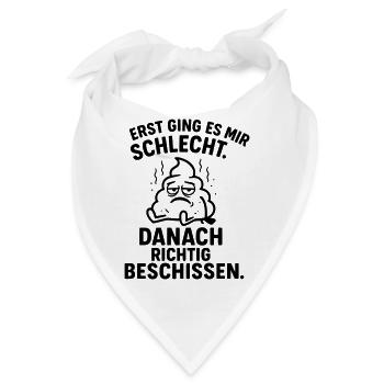 kater trinken laune beschissen kopfschmerz - Bandana - Weiß - Vorne