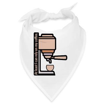 Verlass dich auf meinen Kaffee - Bandana - Weiß - Vorne