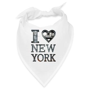 New York – Urban Industrial Love - Bandana - Weiß - Vorne