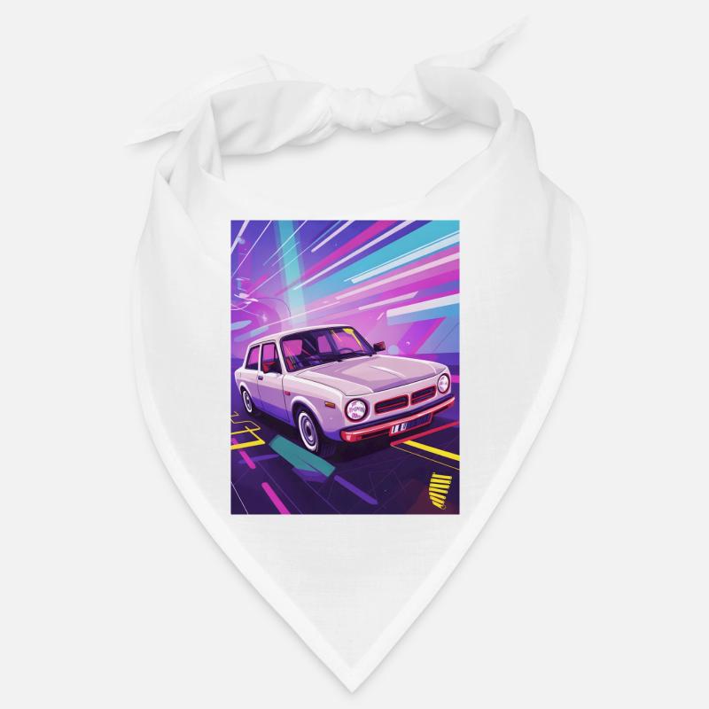Synthwave Auto in retro style Bandana
