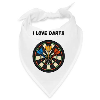Kunstvolles Dartboard Motiv - Bandana - Weiß - Vorne