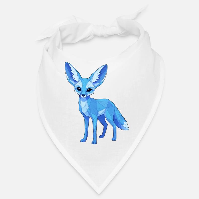 Blauer Geometrie-Fuchs Bandana