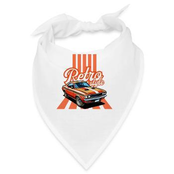 Retro-Auto und Vintage-Flair - Bandana - Weiß - Vorne