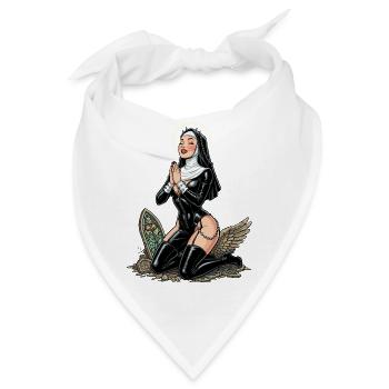 Heilige Nonne auf den Knien - Bandana - Weiß - Vorne