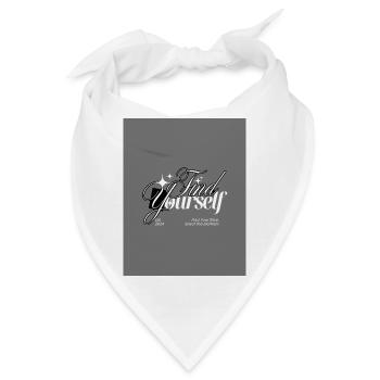 Finden Sie eine monochrome Schrift - Bandana - Weiß - Vorne