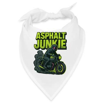 Asphalt Junkie – Motorrad - Bandana - Weiß - Vorne