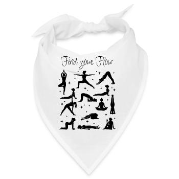 yoga übungen Shirt, Hoodie, kissen find your flow - Bandana - Weiß - Vorne