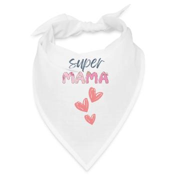 Mama - Super Mama - Bandana - Weiß - Vorne
