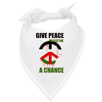 Peace Symbol for Palestine – Give Peace a Chance - Bandana - Weiß - Vorne