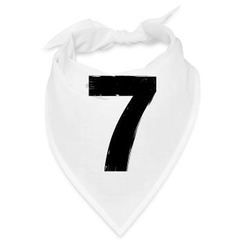 Verblasste Sieben Glyph - Bandana - Weiß - Vorne