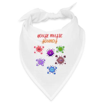 House Music Vibes - Bandana - Weiß - Vorne