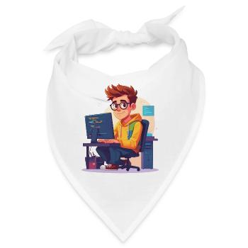 Programmierer oder Nerd - Bandana - Weiß - Vorne