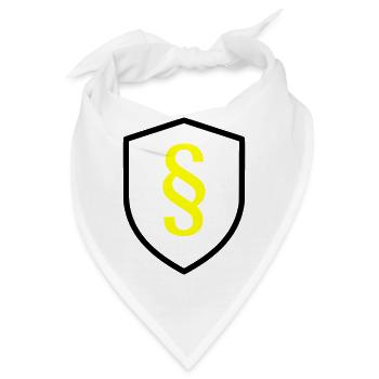 Paragraph Schild Gesetz - Bandana - Weiß - Vorne