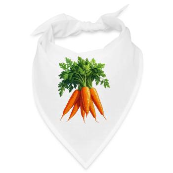 Möhren / Karotten - Bandana - Weiß - Vorne