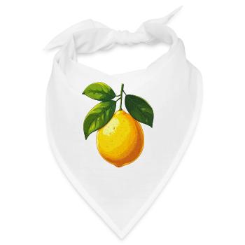 Zitrone - Bandana - Weiß - Vorne