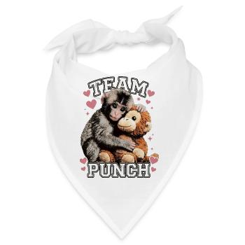 Lustiger süßer Baby-Affen-Team-Punch - Bandana - Weiß - Vorne