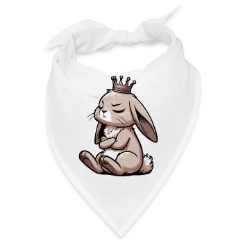 Kaninchen Hase Hasen langohr Klopfer Rammler - Bandana - Weiß - Vorne