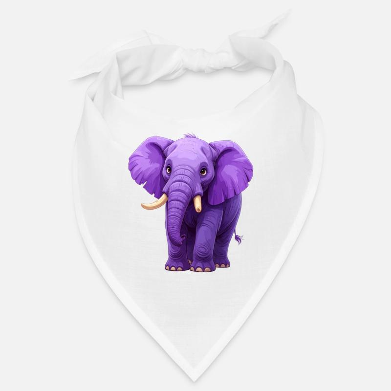 éléphant violet Bandana