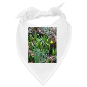EG Blumen I Osterglocke I Geschenk I Frühling  - Bandana - Weiß - Vorne