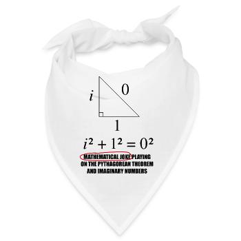 Lustiges Mathe-Motiv mit Pythagoras-Witz - Bandana - Weiß - Vorne