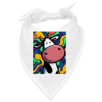 Kuh - Bandana - Weiß - Vorne
