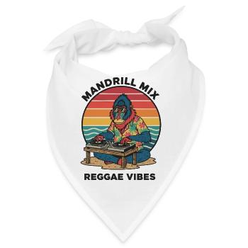 Mandrill DJ Reggae Vibes Retro - Bandana - Weiß - Vorne