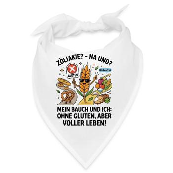 Glutenfrei Ernährung lustig Weizen nein - Bandana - Weiß - Vorne