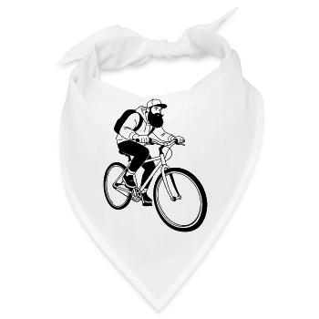 Fahrrad-Hipster - Bandana - Weiß - Vorne