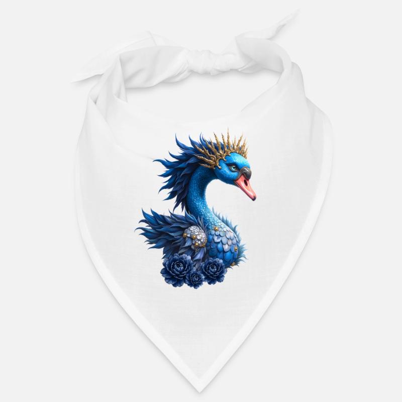 Oiseau bleu royal avec couronne Bandana