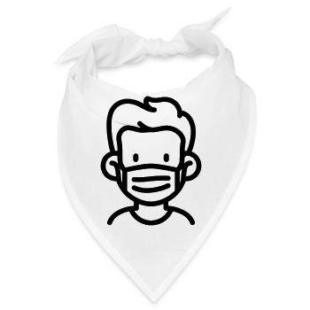 Maske - Bandana - Weiß - Vorne