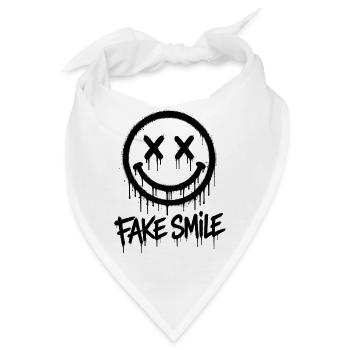 Fake Smile Graffiti - Bandana - Weiß - Vorne