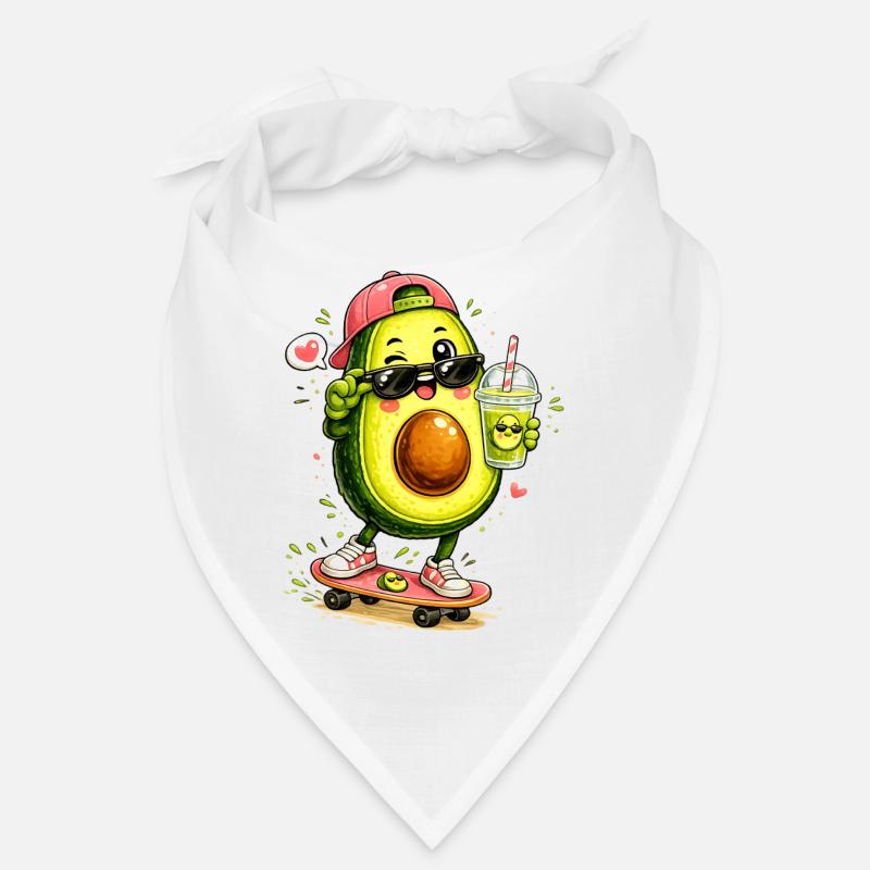 Avocado Skater mit Drink Bandana