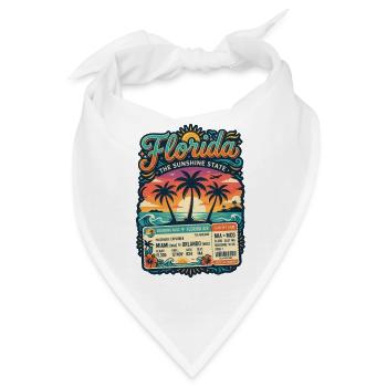 Florida Sunshine State – Boarding Pass Reise-Desig - Bandana - Weiß - Vorne